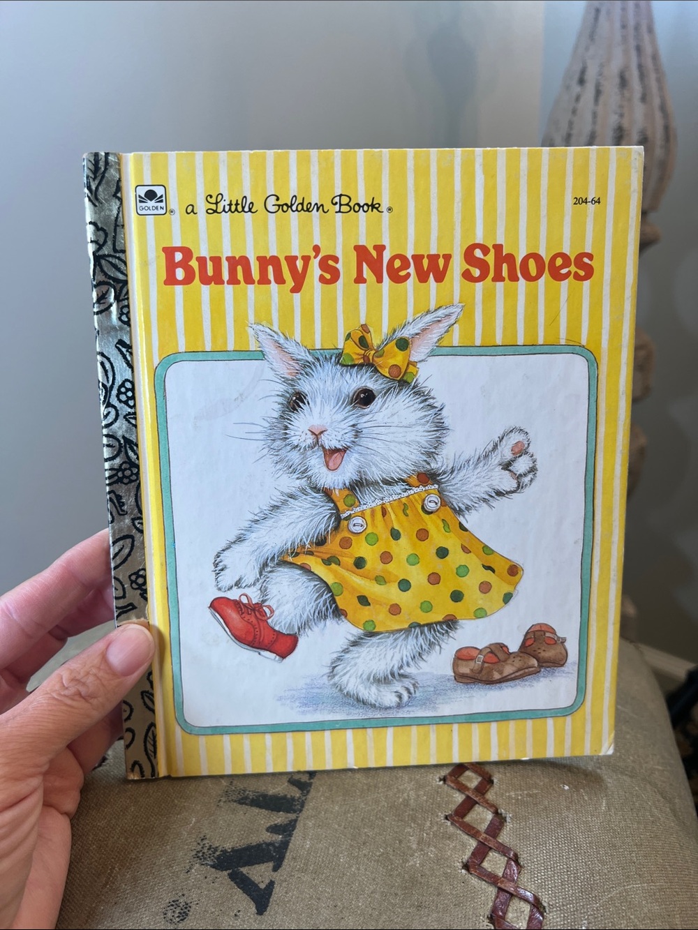jcpenney Yellow Polka Dot Bunny Dress with Red Shoes Illustration